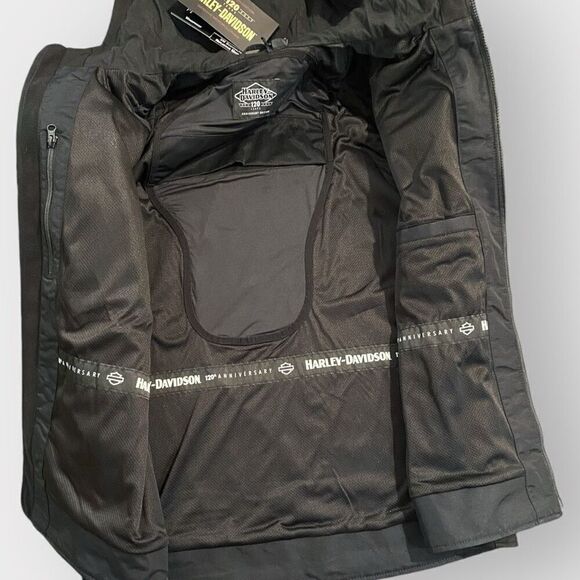 Harley Davidson 120th Anniversary Deflector Riding Jacket Black/Grey size XL New - Picture 5 of 12